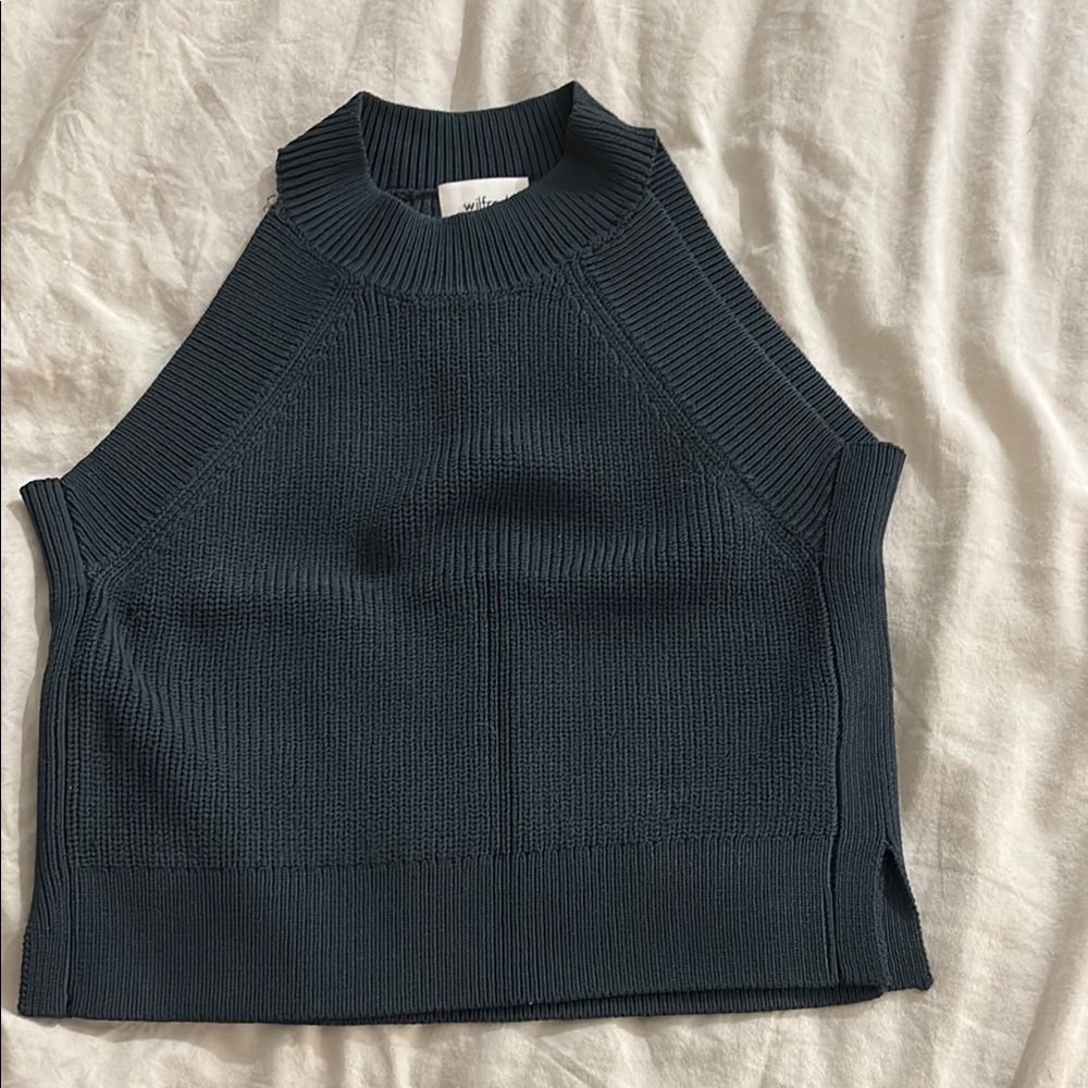Wilfred Forest Green Ribbed Knit Top